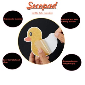 Secopad Original 20 PCS Non Slip Bathtub Stickers, Adhesive Kids Anti Slip Decal Treads for Shower and Bath Tub with Premium Scraper, Each About 4.5" x 3.5"