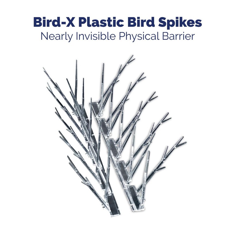 Bird-X Plastic Spikes Kit, Narrow Bird Spikes for Pigeons and