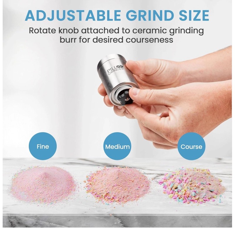 B&C Home Goods Pill Grinder Stainless Steel Pill & Tablet