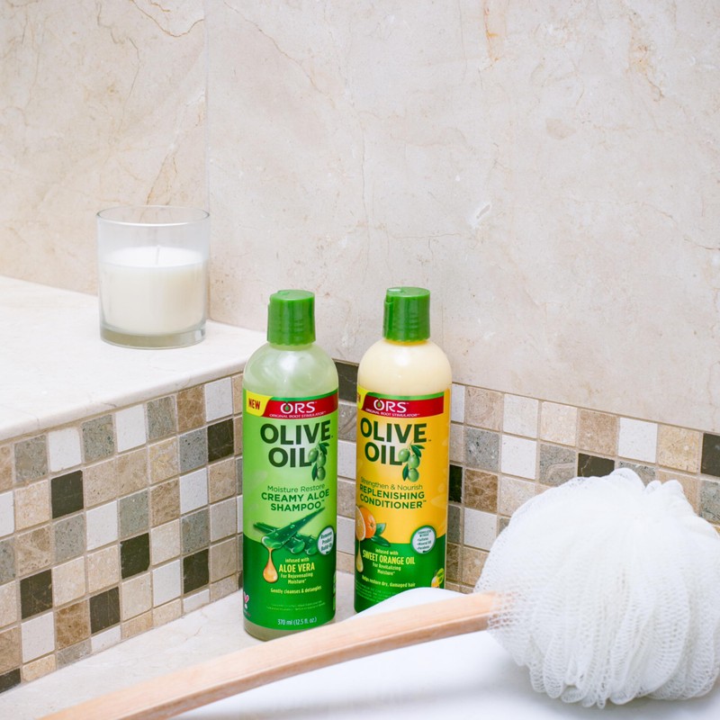 ORS Olive Oil Creamy Aloe Shampoo & Replenishing Conditioner with