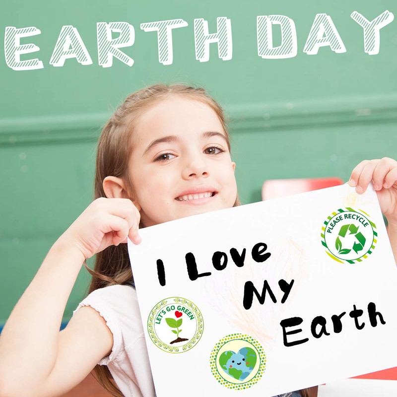 Fancy Land Save The Earth Stickers for Kids 500 Pcs