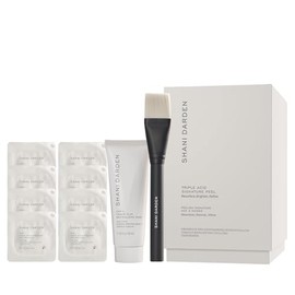 SHANI DARDEN SKINCARE Triple Acid Peel, 2-Step Exfoliating Face Peel with Mandelic, Lactic & Glycolic Acids, Kaolin Clay Neutralizing Mask & Brush, Helps Improve Dark Spots & Skin Texture, 1.69 fl oz