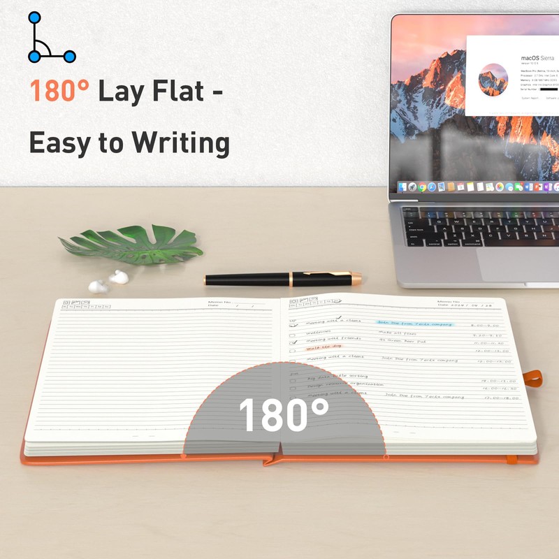 Smarpau A5 Lined Notebook, 320 Pages Thick Hardcover Notebook with