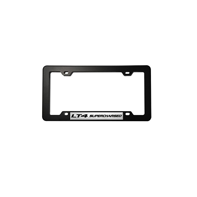 ERPART Black License Plate Tag Frame with LT4 Supercharged Black