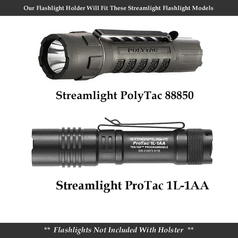 American Bench Craft Flashlight Holster fits STREAMLIGHT PolyTac 88850 &