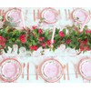 Fqueelvys 6PCS 7.55FT Bougainvillea Artificial Garland Faux Bougainvillea Silk Flowers