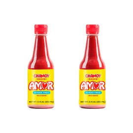 Amor Chamoy Sauce | Bittersweet flavor | 2,500 Scoville level | Enjoy it with fruits, veggies, snacks, and drinks | Kosher | 12 Fl Oz Bottles (Pack of 2)
