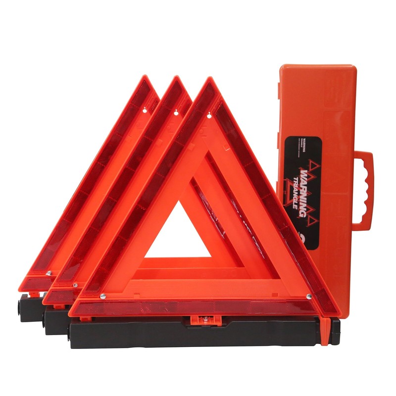 WORKKOOL Safety Triangles DOT Approved, Standard Warning Triangles Enmergency Reflector,