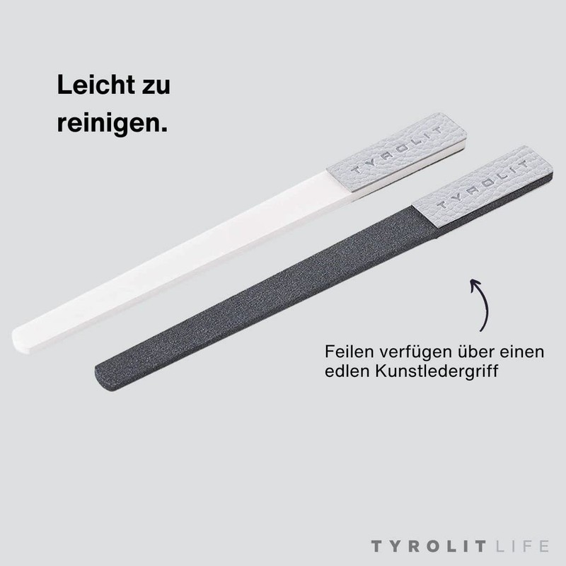 TYROLIT High-Quality Nail Files Set of 2 with Case -