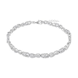 Amor Women's Bracelet 925 Sterling Silver Jewellery Gift Box, Sterling Silver, Cubic Zirconia