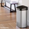 Ninestars Automatic Touchless Infrared Motion Sensor Trash Can, 13 Gal