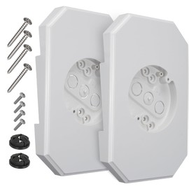MINSN PTY Siding Mounting Block, Perfect Fit 8141DBL Built-in Electrical Box Outdoor Light Mounting Block, Siding Mounting Plate for 1/2 inch Lap Double and 4 inch Siding, White 2 Packs