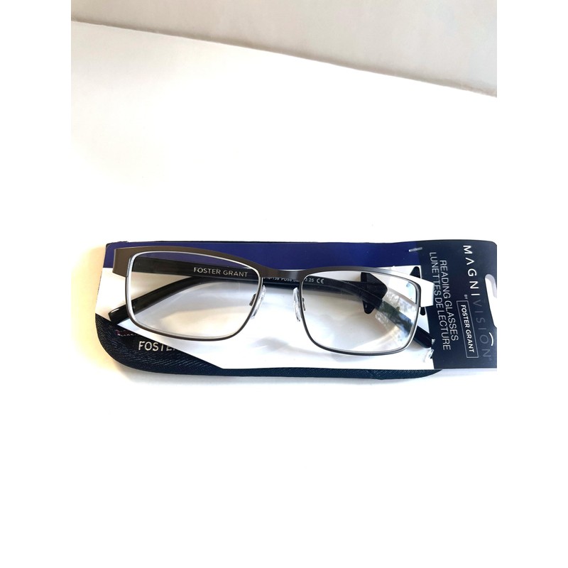 Foster Grant Reading Glasses Magnavision Leo gunmetal +3.25