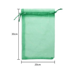 YWKJDDM 30 sacchetti in organza da riempire, per regali, matrimoni, Natale, feste, 20 x 30 cm, colore verde