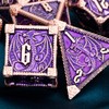 ARUOHHA Metal DND Dice Copper Purple Dragons Dice Set with