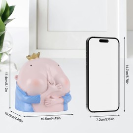 maozyiltle Pinching Nose Boys Statue Bathroom Decor, Funny Kids Signs Bathroom Figurines Arts,Funky Bathroom Toilet Decor,Quirky Butt Home Decor. (Crown boy)