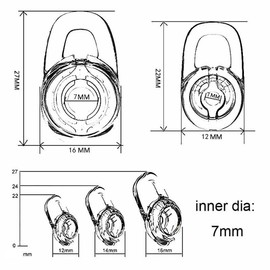 Set 3pcs SML Earbuds 2pcs Earhooks for Plantronics Marque M155 Marque 2 M165 Savor M1100 M100 M55 M28 M25 Headset