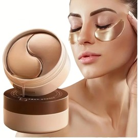 Parches Ojos Cafeína 60 Pcs, Eye Patches con Cafeína, Parches Ojeras y Bolsas, Eye Mask Set para Hidratar y Revitalizar, Antiojeras