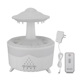 UFO Raindrop Humidifier with Colorful Lights Remote Control Timing Humidifier Aroma Humidifier 100‑240V White US Plug
