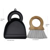 Xifando Mini Broom and Dustpan for Housekeeping-Bamboo Handle Small Broom
