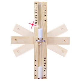 Sauna Hourglass Sand Timer 20 Minute,Rotating Sand Clock 20 Min,Wooden White Sand Watch,Reloj De Arena,Hear Resistant Wood Hour Glass Sandglass for SPA &Sauna Room