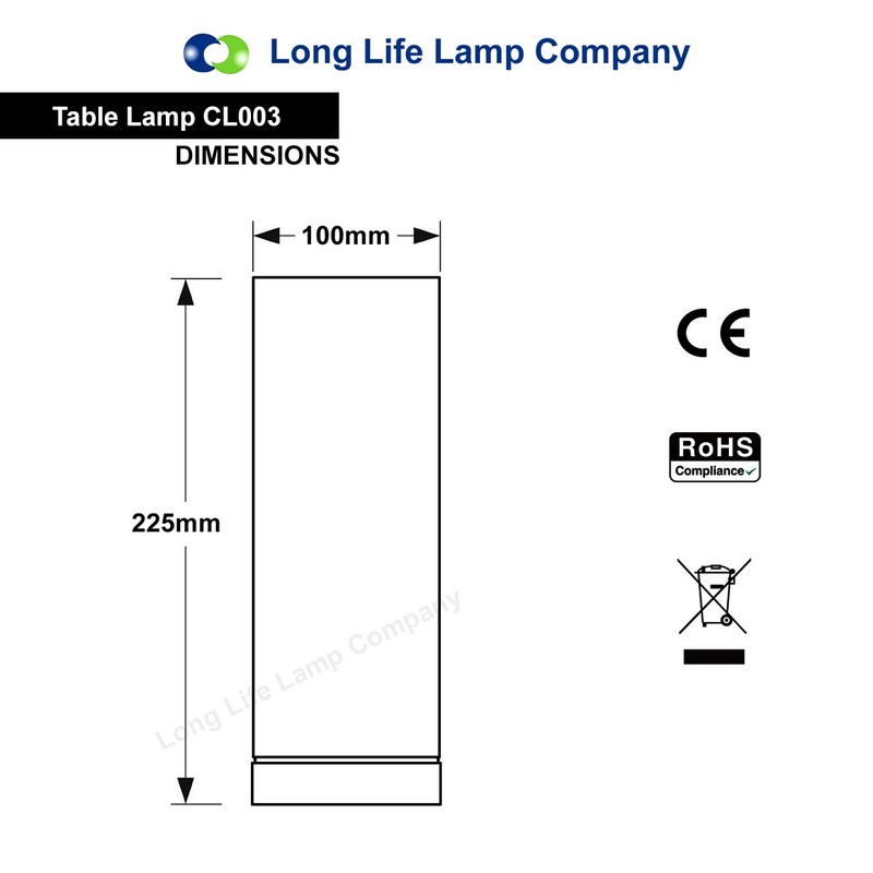 Glass Table Lamp 3D Effect Spirals On Off Switch Chrome