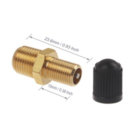 4Pcs 1/8" NPT Tank Valve, A.I.FORCE Air Compressor Tank Fill Valve with Anti-Corrosion Brass Schrader Valve and Caps, 4Pcs Extra Replacement Valve Stems Cores and Schrader Valve Tool