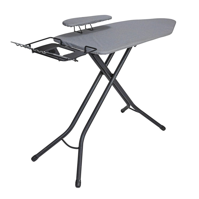Household Essentials Wide Mega Ironing Board 4-Leg, Steel Top Pressing