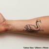 'Graceful Swan' Temporary Tattoo - Water Resistant, Skin-Safe, Non-Toxic Transfer