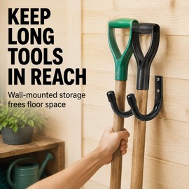 Heavy-Duty Metal Garage Storage J Hooks with Mounting Hardware, 2–12 Pack Options
