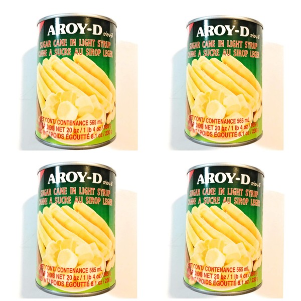 4 Pack Aroy-D Sugar Cane In Light Syrup 20 Oz