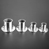 2Pcs Stainless Steel Closet Wardrobe Hanging Rail Rod Pole Socket
