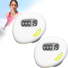 Pedometer, Pedometer, Large Screen, Mini Pedometer, Waist, Electronic Pedometer, 2D Sensor, Dustproof, Moisture-Proof, Clip, Simple Pedometer, Unisex (2 Pieces)