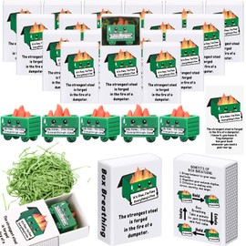 Realspring 36 Sets Funny Valentines Coworkers Gifts Dumpster Ornament Desk Accessories Emotional Resin Dumpster with Card Office Appreciation Gifts for Team Staff Employee Volunteer (Classic)