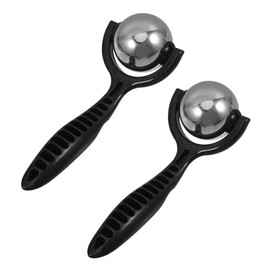 FRCOLOR 2pcs Stainless Steel Massage Roller Handheld Tool for Targeted Muscle Relief for Legs Back and Forearms Ergonomic Design for Home and Office Use