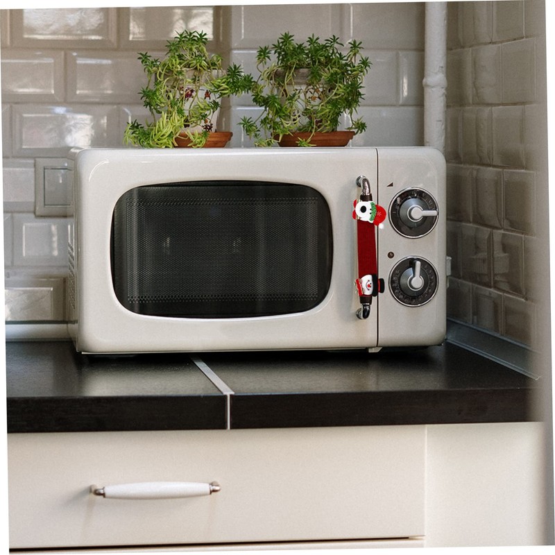 CAXUSD 4pcs Christmas Kitchen Appliance Handle Cover Refrigerator Handle Gloves