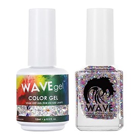 WAVEGEL Soak-Off Gel & Nail Lacquer Matching Duo Set - Simplicity Collection - #P200 Glamorous I 0.5 Oz