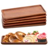 6 Pcs Wooden Trays, 28x10cm Acacia Wooden Serving Platter Wooden