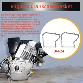 Replacement Crankcase Gasket 36624 Fits Tecumseh Small Engine Compatible Craftsman，Toro Snowblower Crankcase Gasket (Set of 2)