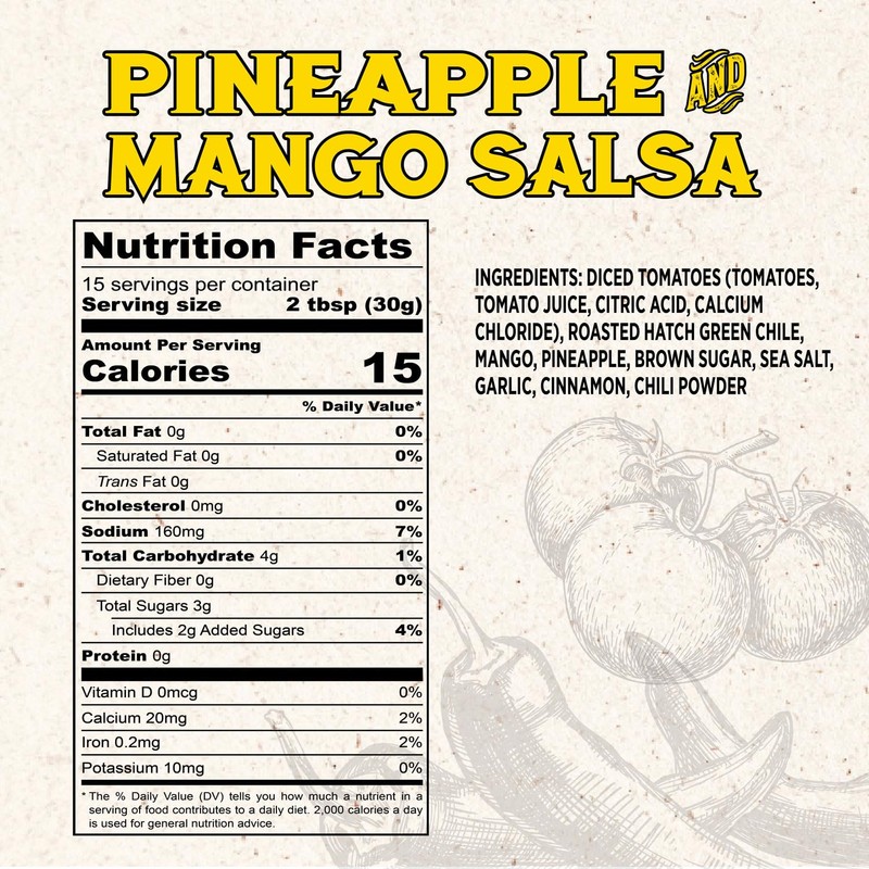 El Pinto Pineapple Mango Salsa, 16 OZ (Pack of 6
