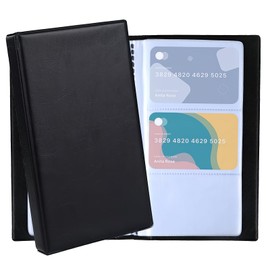cxxtkcxxlc Business Card Holder for 240 Cards - Ideal for Office and Practice, Professional Versatile Business Card Book for Credit Cards and Credit Cards, Black