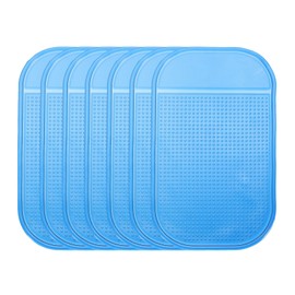 HARFINGTON 7pcs Car Dashboard Anti-Slip Mat 5.5" x 3" Universal Sticky Dash Pad Washable Reusable Car Non-Slip Mats for Phone Keys Sunglasses Electronic Devices, Blue