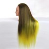 Gradient Wig Hair Mannequin Head Hairdressing Styling Training Braiding Doll