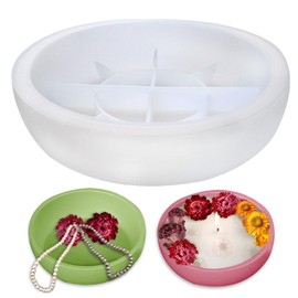 8.2'' Large Bowl Resin Mold,Acxydm Large Round Bowl Silicone Mold,Big Container Storage Mold for Jewelry Candle Holder,Large Silicone Molds for Resin,Concrete Molds Succulent Pot Makeup Organizer