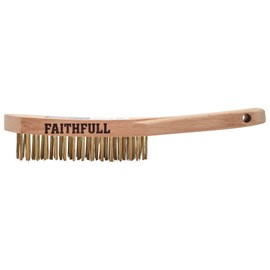Faithfull FAI680B4F Brass Wire Scratch Brush Four Row
