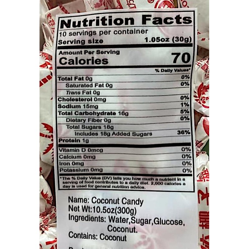 Coconut Candy,Hard Candy,10.5oz, Pack of 2