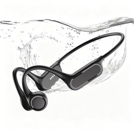 Opinta Swimming Headphones, IPX8 Waterproof Bone Conduction Headphone Wireless Underwater Earbuds with 32GB Memory for Swimming, Cycling, Marathon