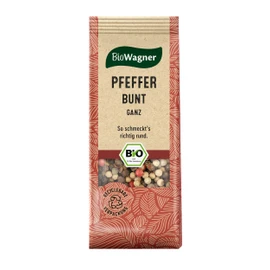 BioWagner - Organic Pepper, Colourful Whole | Ideal for Sauces, Marinades and Vegetables | Natural Organic Ingredients | Recyclable Packaging | 50 g