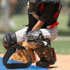 25Pcs metal buckle strap Baseball Catchers Gear Strap leg guard strap leg guard straps for lacrosse gear security shin strap metal button strap Nylon