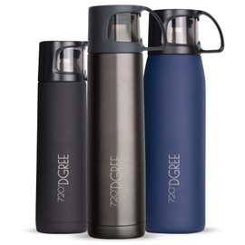 720°DGREE Thermo Flask “Follow“ - 450ml, 700ml - Your Lifestyle Stainless Steel Flask - Double-Walled, Vacuum Insulated Thermo Bottle with Cup - Enjoy Your Hot Bervages, Coffee, Tea Everywhere